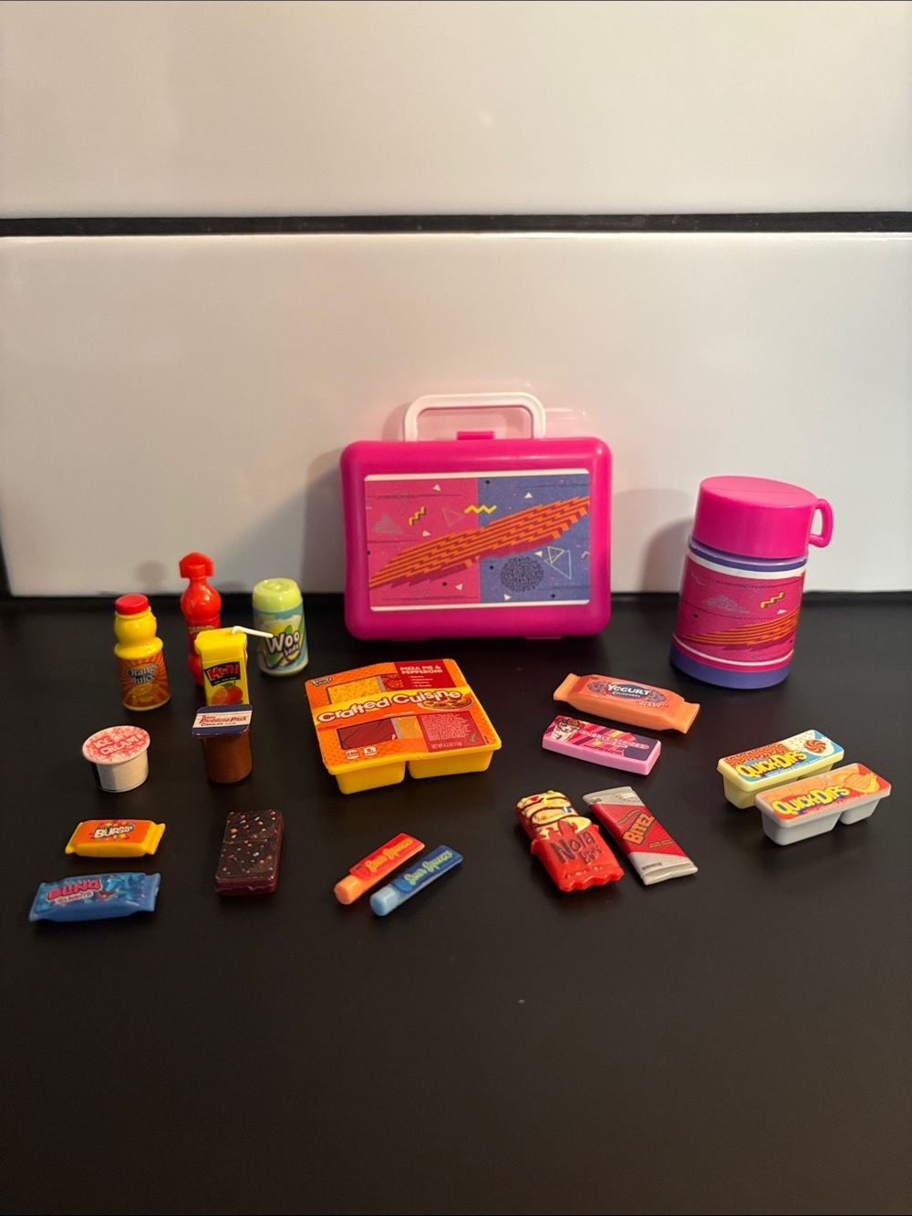 Teeny Tinies 90’s  Lunch Box Miniature Playset Retro Toy Food 20-Piece